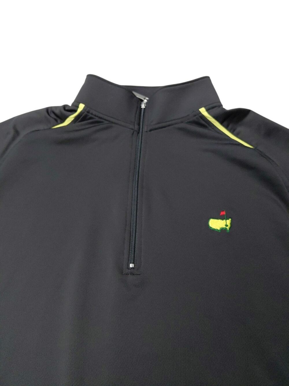 Masters Tech Men's Size Medium Black Golf Jacket Lightweight 1/4 Zip Pullover